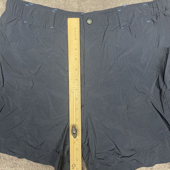 Columbia Shorts Womens Medium Blue 5” Inseam Nylon Stretch Elastic Waist Fishing - Picture 7 of 10